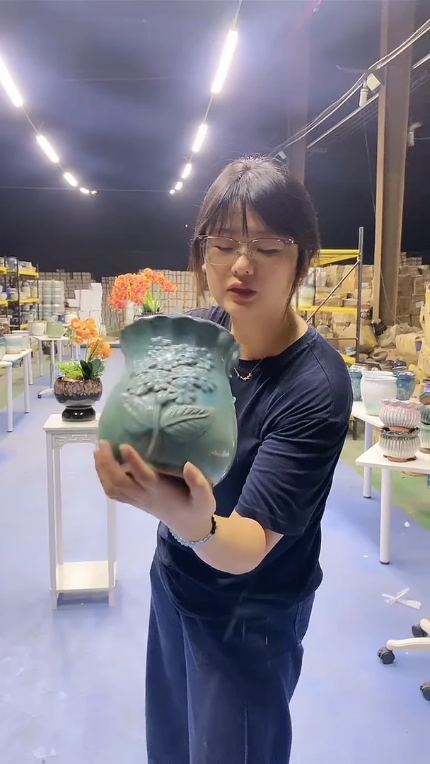 宜兴紫砂粗陶花盆
