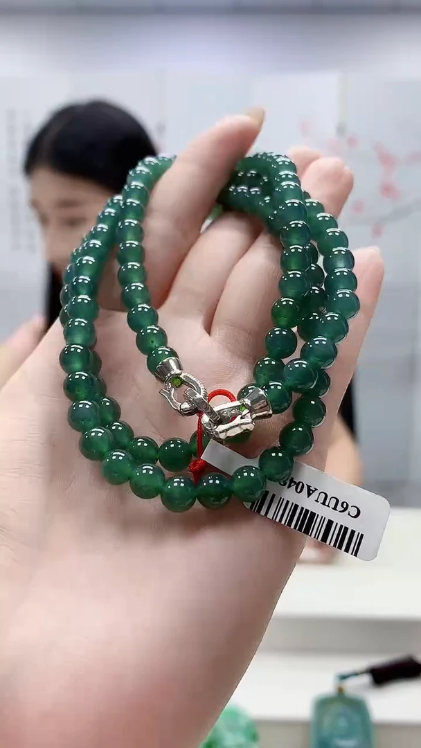 未镶嵌定制翡翠4812lr-毛货珠链57