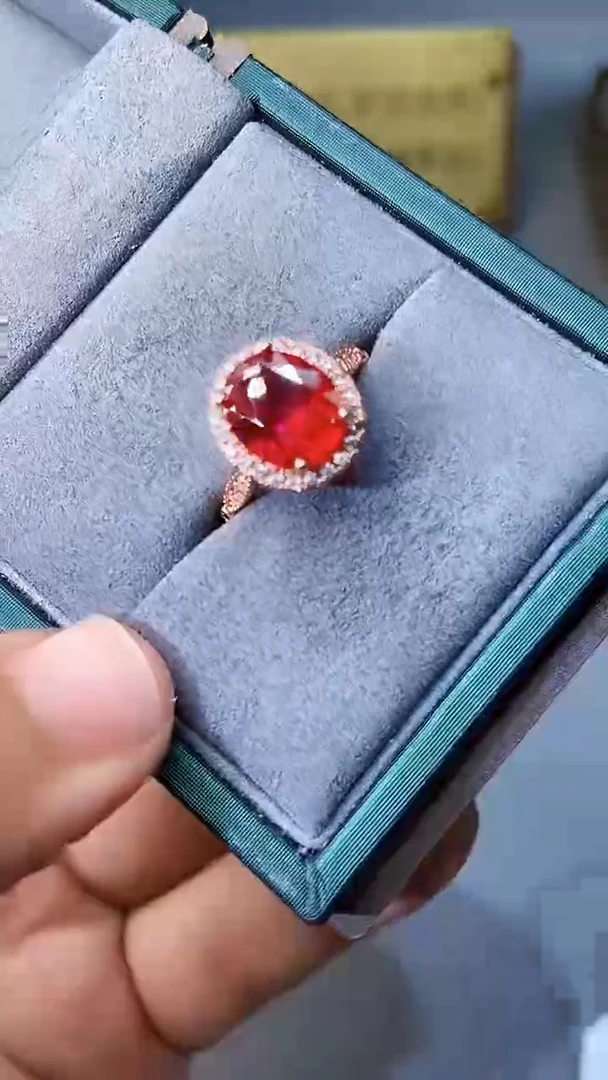 【闪购商品】红宝石戒指银S925镶嵌354