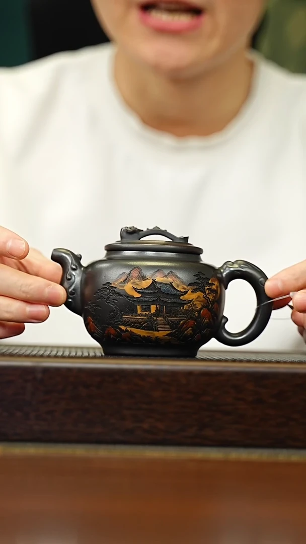 茶壶紫砂宜兴原矿 手工 紫砂壶容量300CC