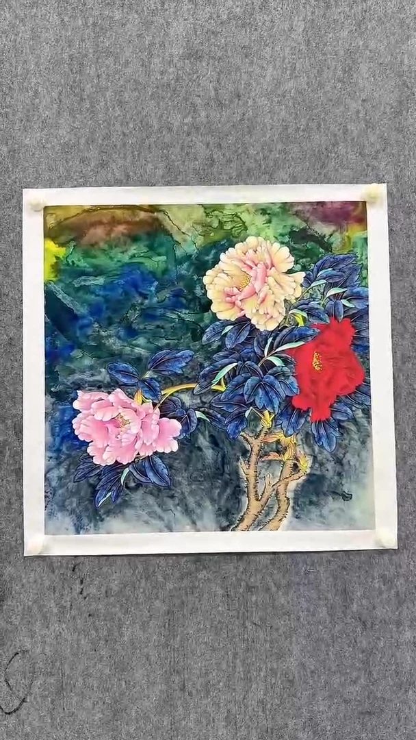 国画吴老师昌鸣绘画作品-4平尺花鸟-带收藏家协会证书