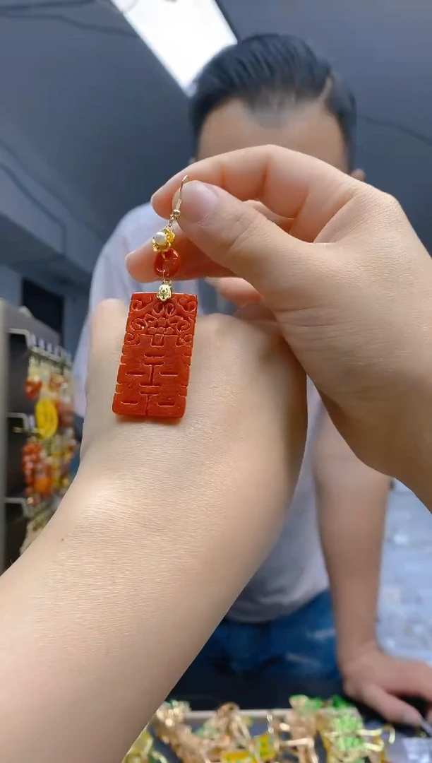 【闪购商品】翡翠耳饰合金032翡翠耳钩一个