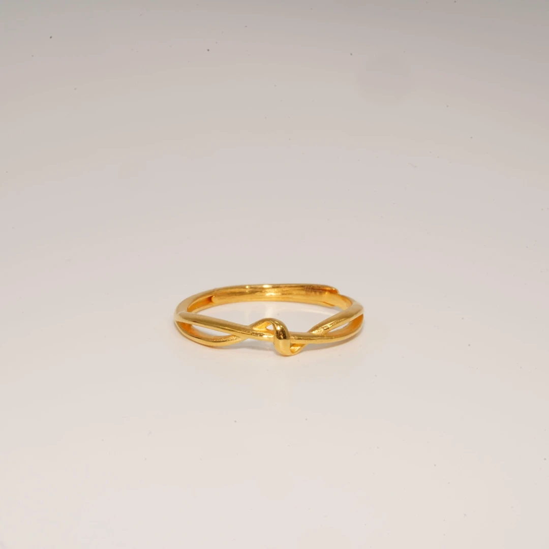 【帆帆专属】扭结戒指999零附加精致百搭通勤送女友