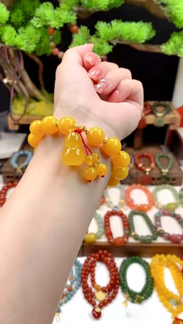 未镶嵌玛瑙手饰黄玛瑙12mm