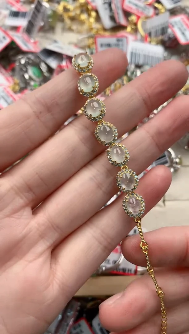 银S925镶嵌戒指翡翠6666---1