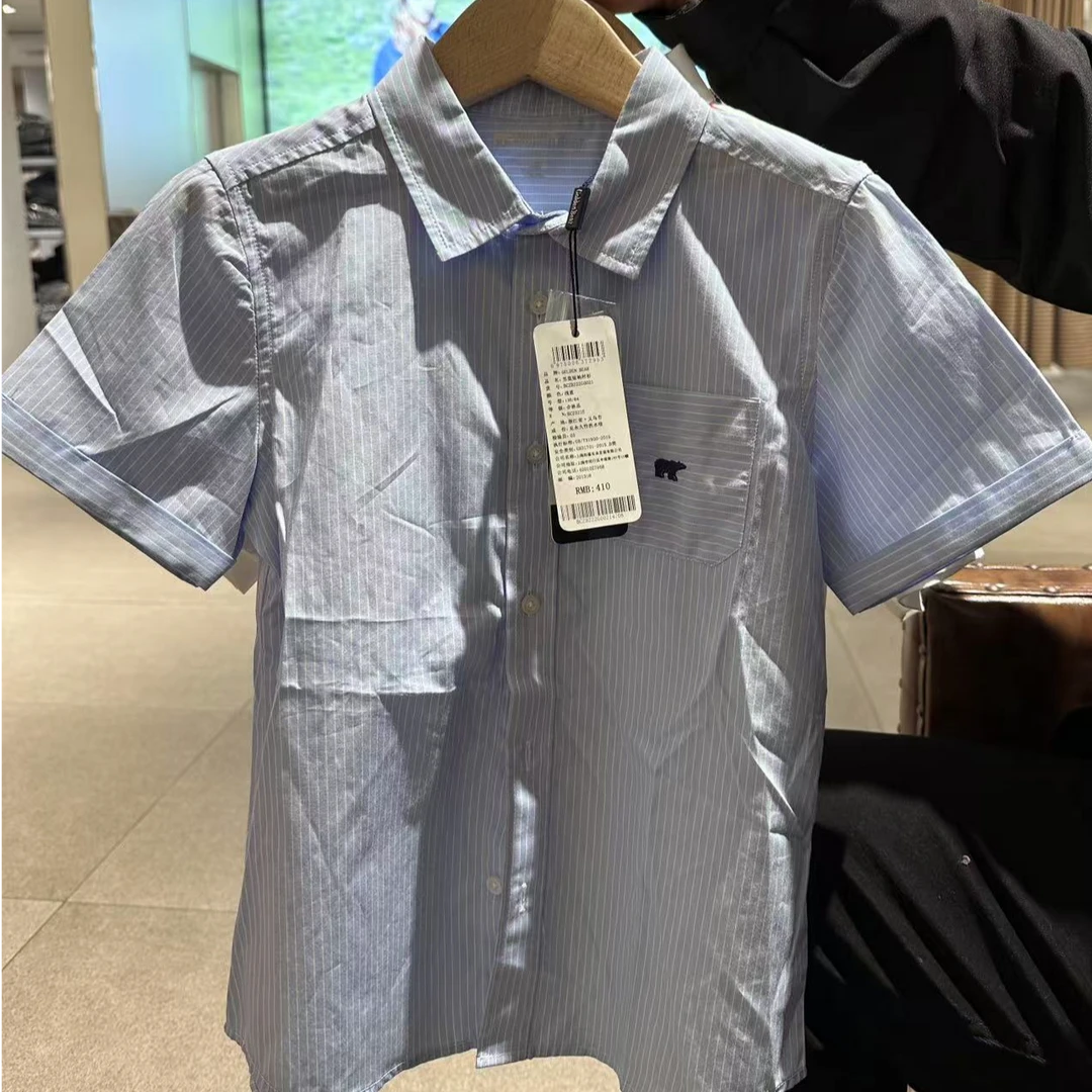 goldenbear家蓝色男女同款衬衫