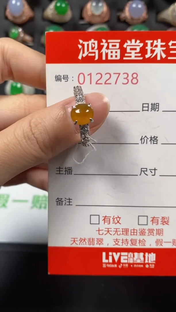 银S925镶嵌戒指翡翠2738