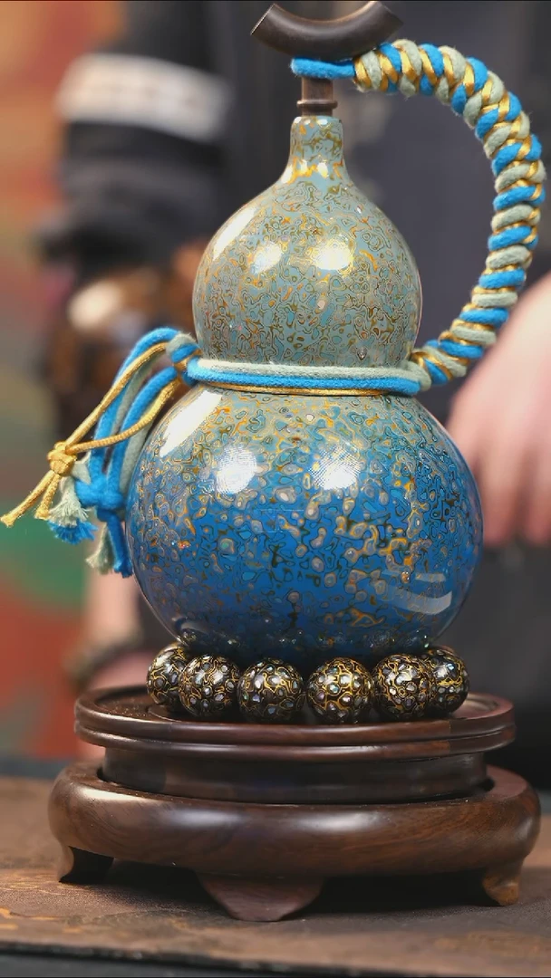 【闪购商品】YQ227漆艺酒葫芦不包手串及旋转底座