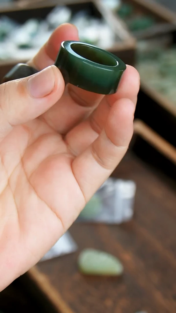 和田玉未镶嵌颈饰一***～指环0001