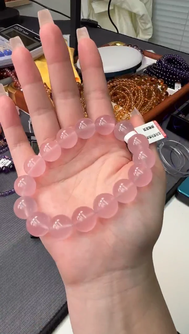 未镶嵌手链水晶果冻马粉水晶13m+