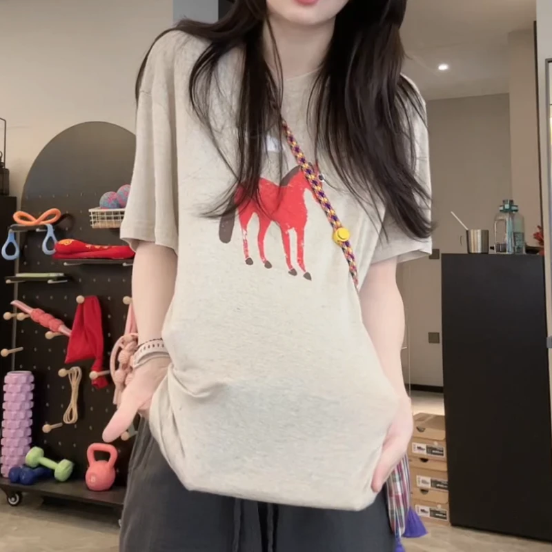 2025新款夏季圆领短袖简约显瘦女式T恤LK2503563