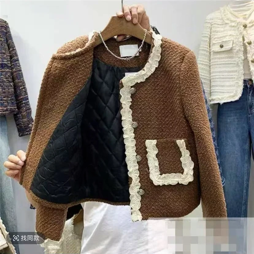 小香风加厚时尚休闲女士外套1085#