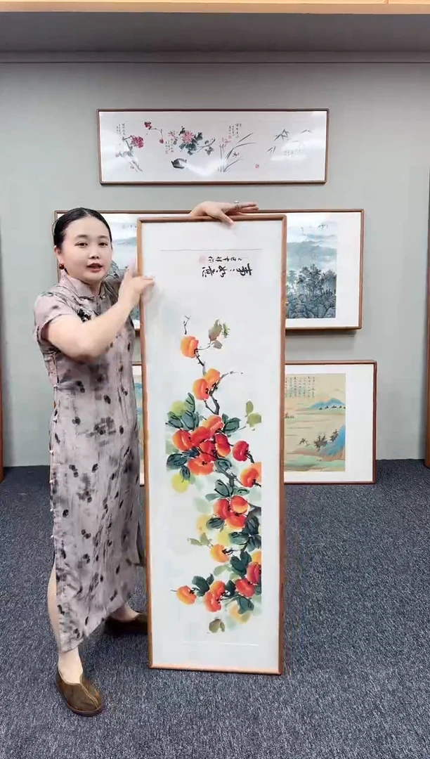 国画万事如意155*45手写手绘作品