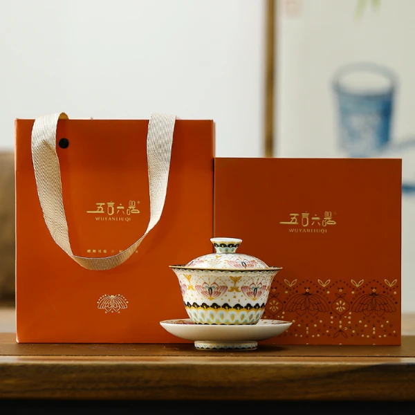 五言六器 福蝶·静雅三才盖碗