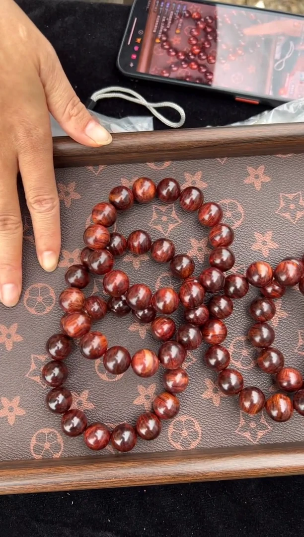 黄花梨/降香黄檀A021海南黄花梨1.5圆珠手串268多样性发一