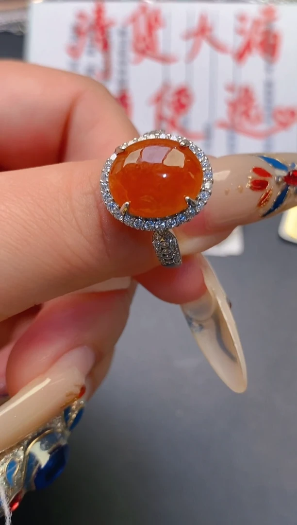 【闪购商品】翡翠耳饰银S925镶嵌天然A货翡翠1