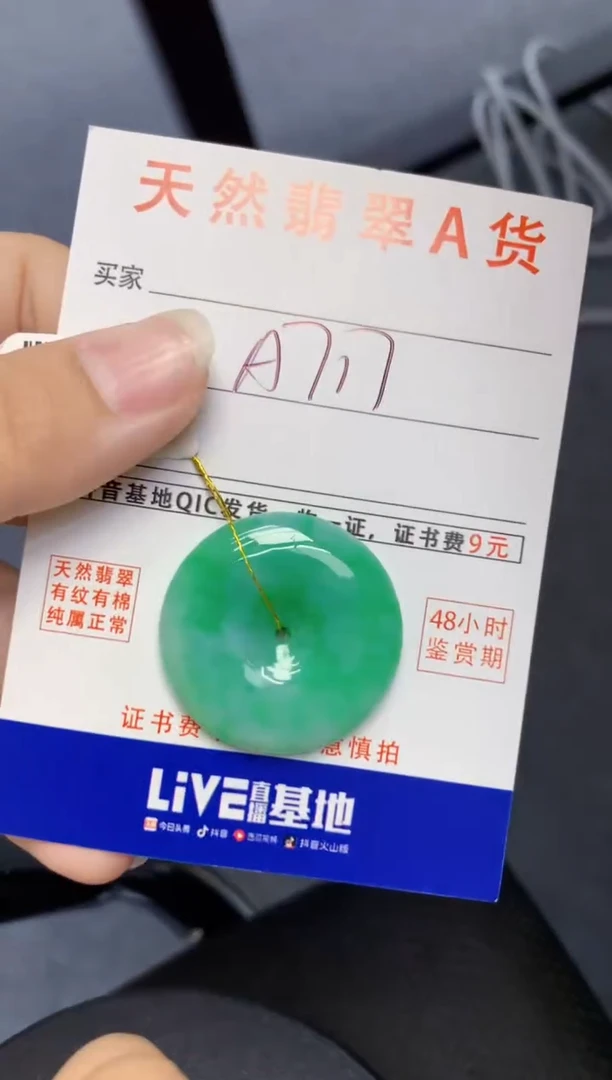 颈饰未镶嵌翡翠天然缅甸A货翡翠