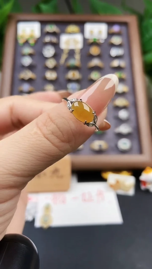 银S925镶嵌戒指翡翠21