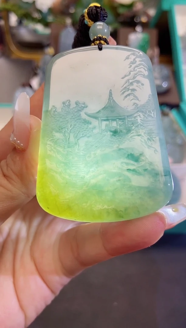颈饰未镶嵌翡翠缅甸天然翡翠