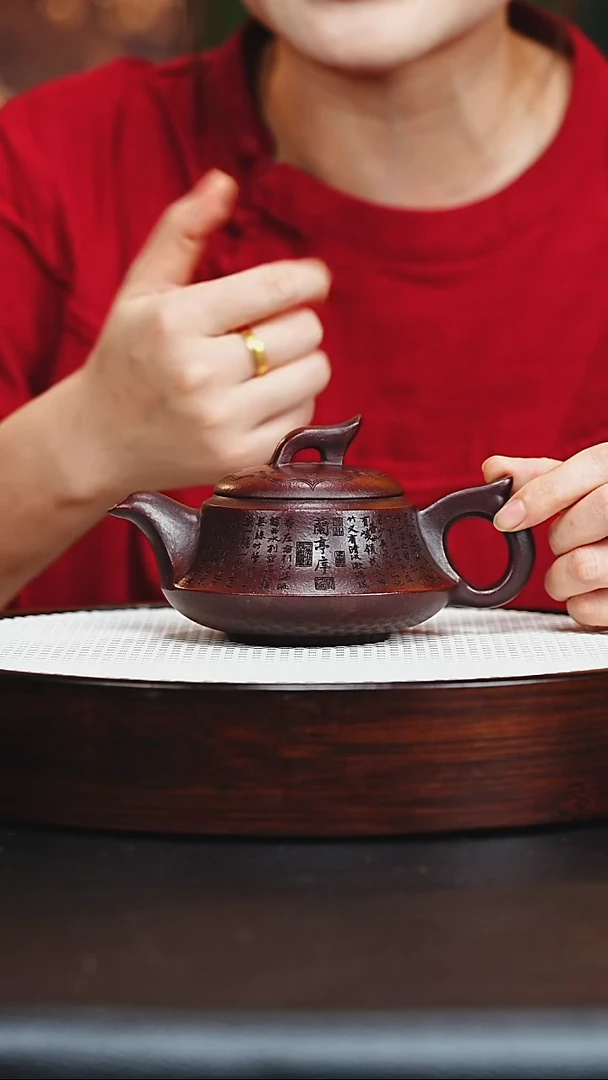 茶壶紫砂宜兴紫砂 一帆风顺 铁血红砂 h372