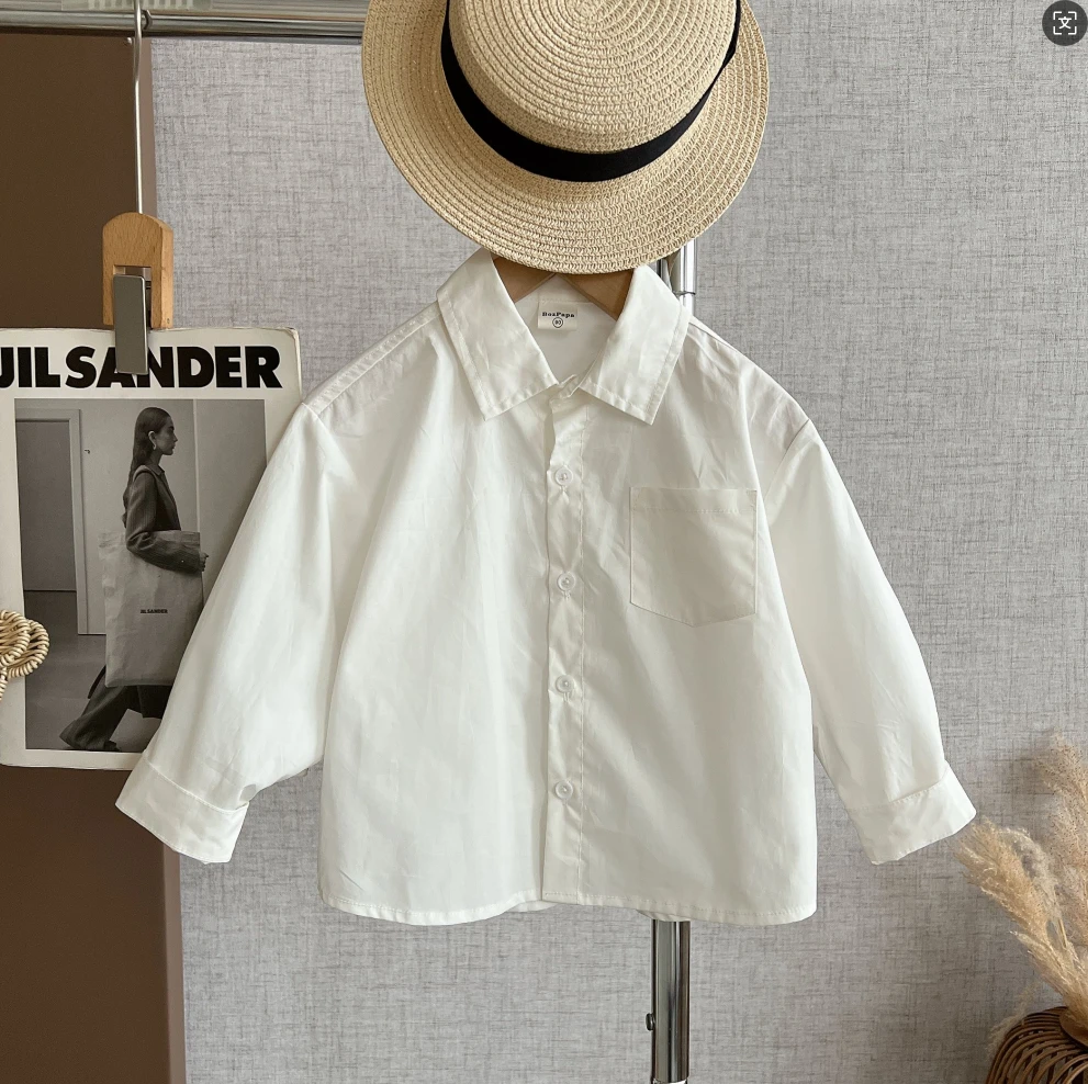 啵小爸【日和高校】纯色长袖衬衫