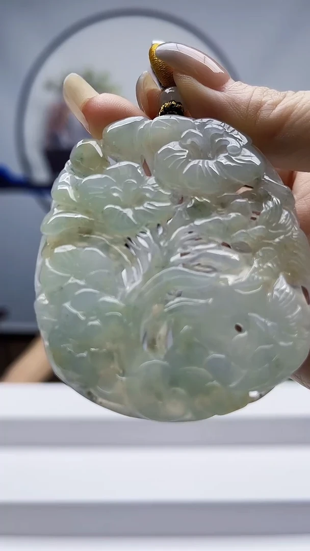 未镶嵌定制翡翠毛货-挂件95