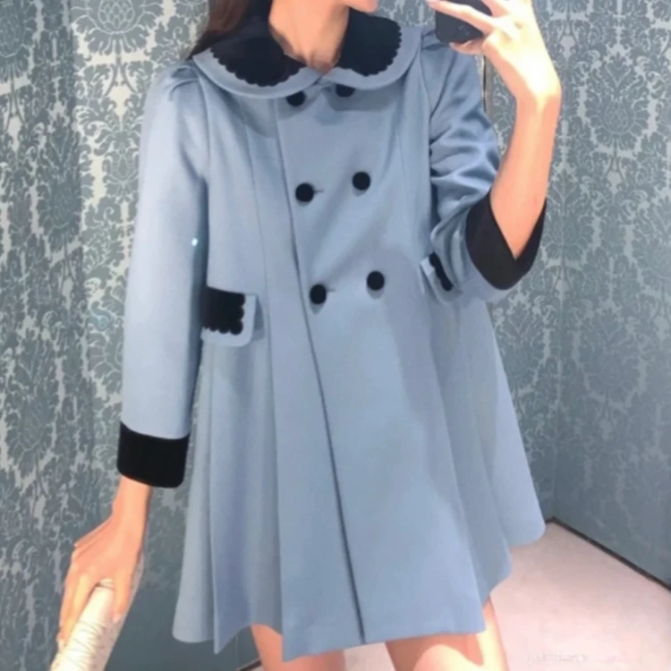 未使用 MIU MIU/缪缪 汤/P222426934/外套 蓝色 38码