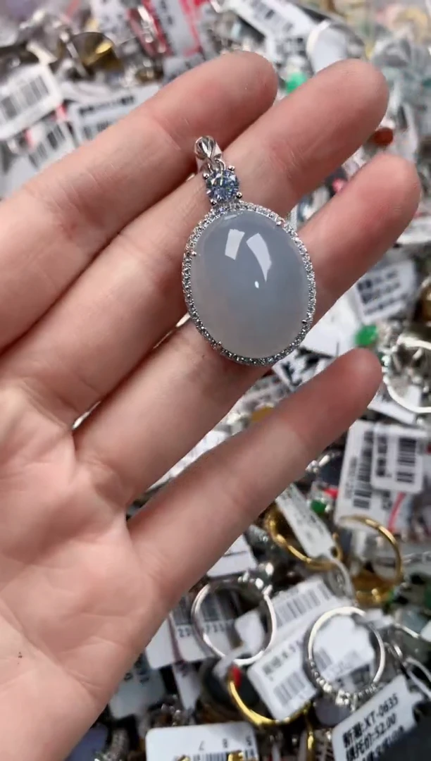 银S925镶嵌戒指翡翠191919      8