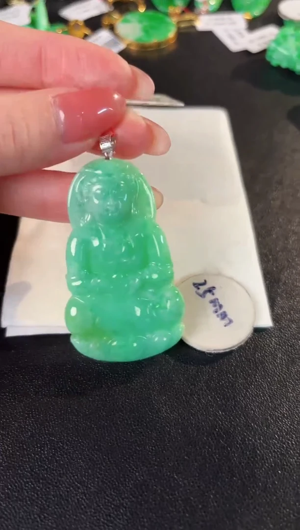 【闪购商品】翡翠颈饰18K金镶嵌缅料A货/支持复检/一件1