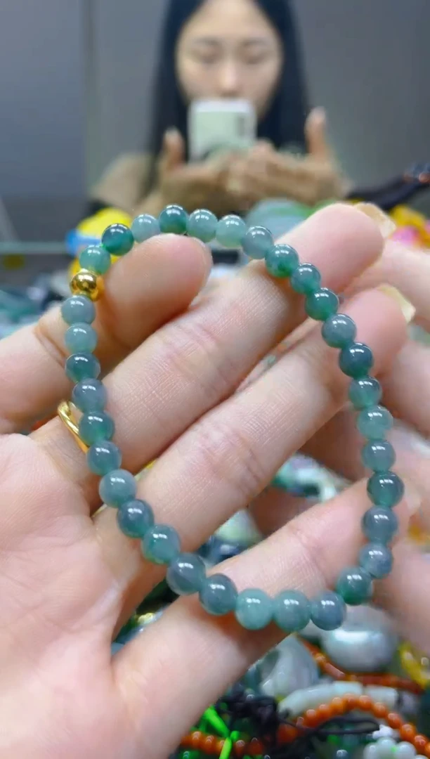 翡翠未镶嵌颈饰5MM/C/翡翠A货一图一物