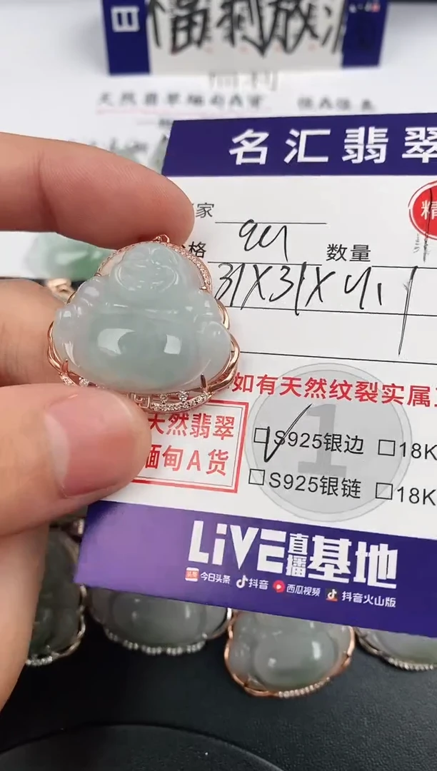 翡翠银S925镶嵌颈饰·