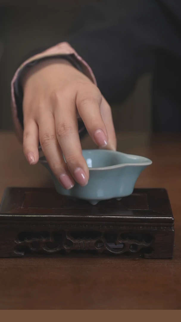 【闪购商品】清凉寺原产地仿古釉手工汝瓷蘸碟