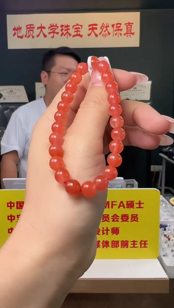 未镶嵌手串南红玛瑙保山冰红南红玛瑙圆珠手串