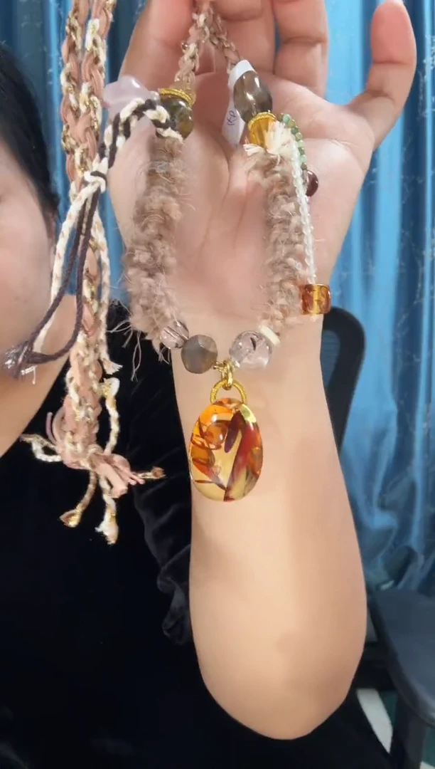 琥珀（花珀）项链未镶嵌花珀项链