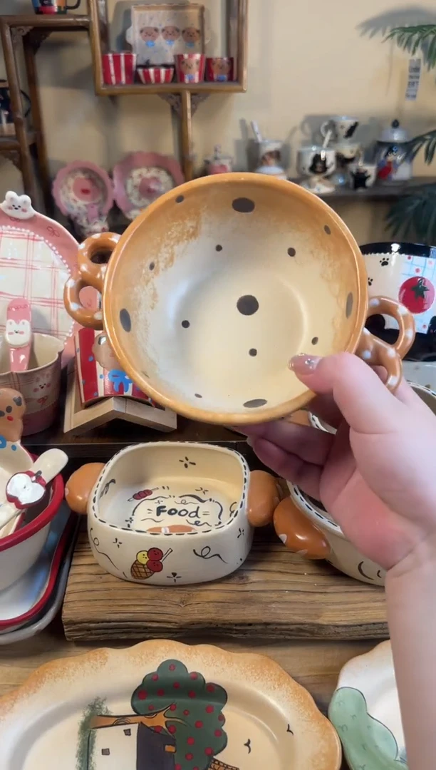 陶瓷珍珠点点大碗【十里高温釉下彩陶瓷】