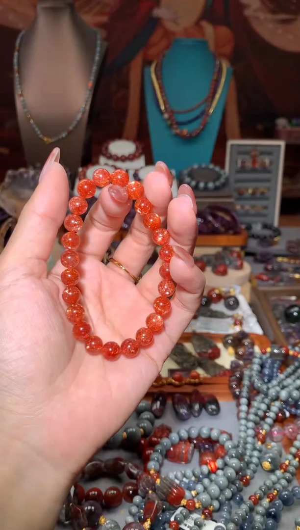 未镶嵌手串日光石金太阳8+mm