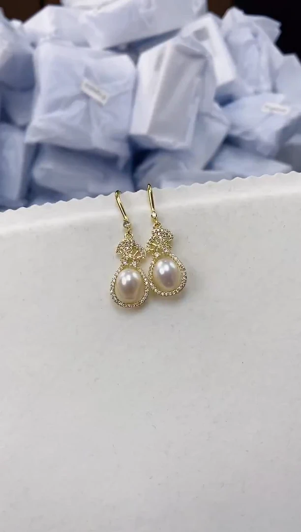 未镶嵌耳饰淡水珍珠ED1060