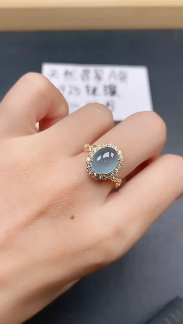 银S925镶嵌戒指翡翠11111