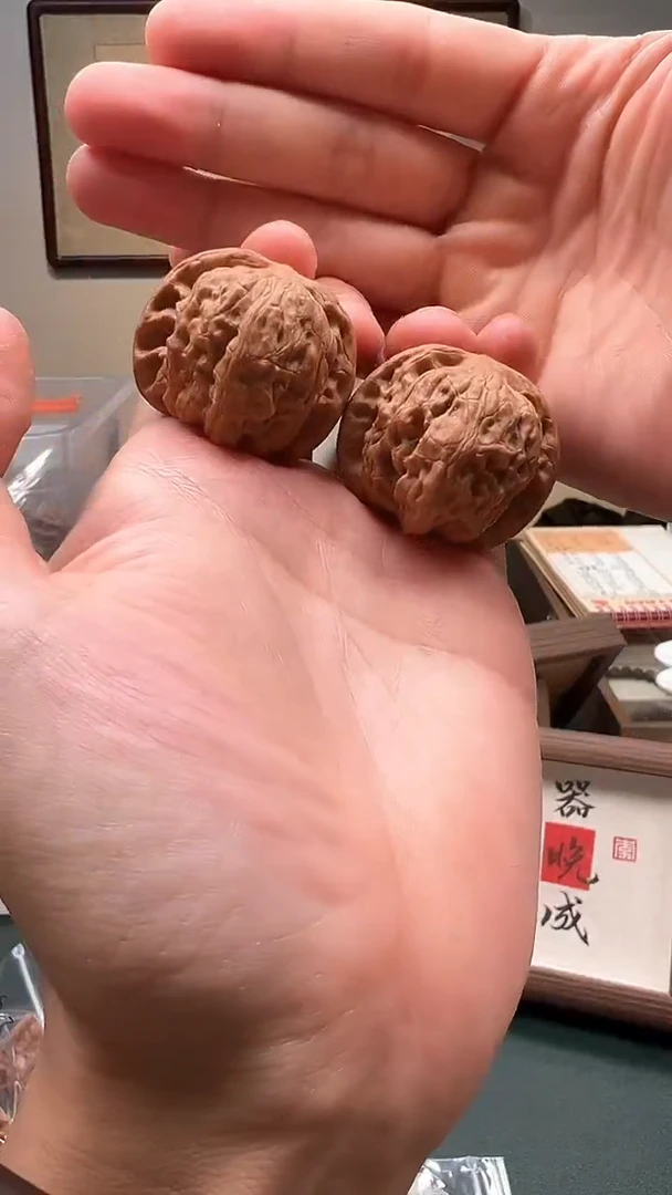 把件文玩核桃38mm+昌闷1对（随机发）