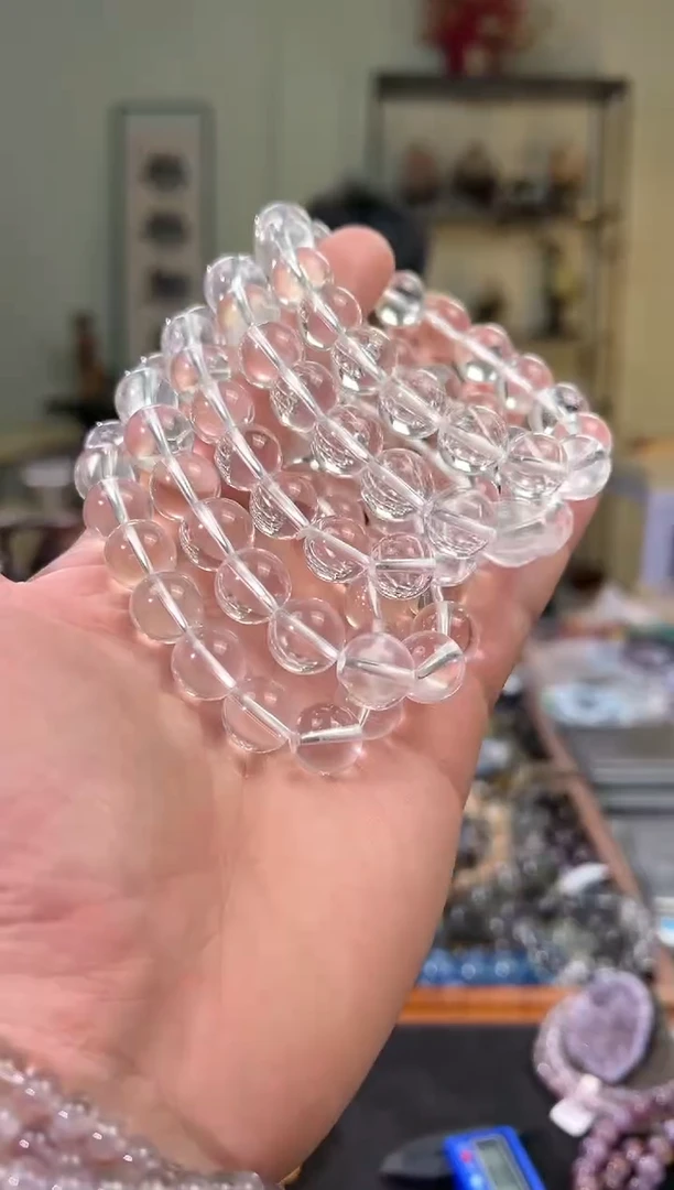 【闪购商品】水晶手串未镶嵌12mm白水晶手串（多样性发其一）