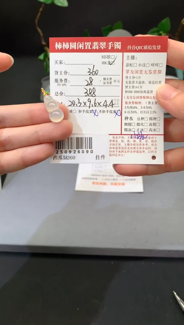 颈饰18K金镶嵌翡翠姐姐250926090