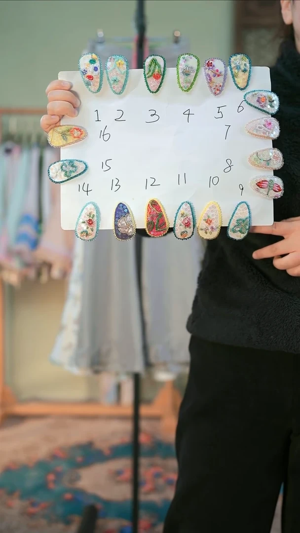 【闪购商品】刺绣苏绣小号发卡不挑