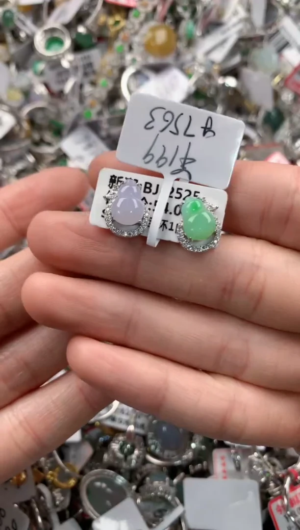 银S925镶嵌戒指翡翠999   1