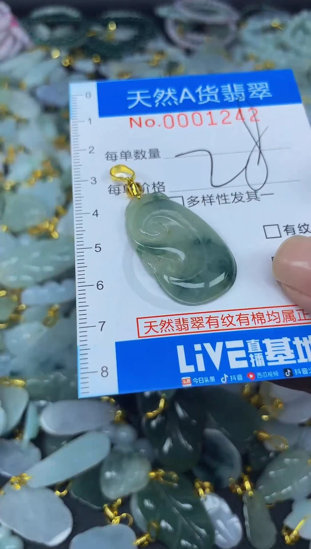 颈饰未镶嵌翡翠净货挂件-1242