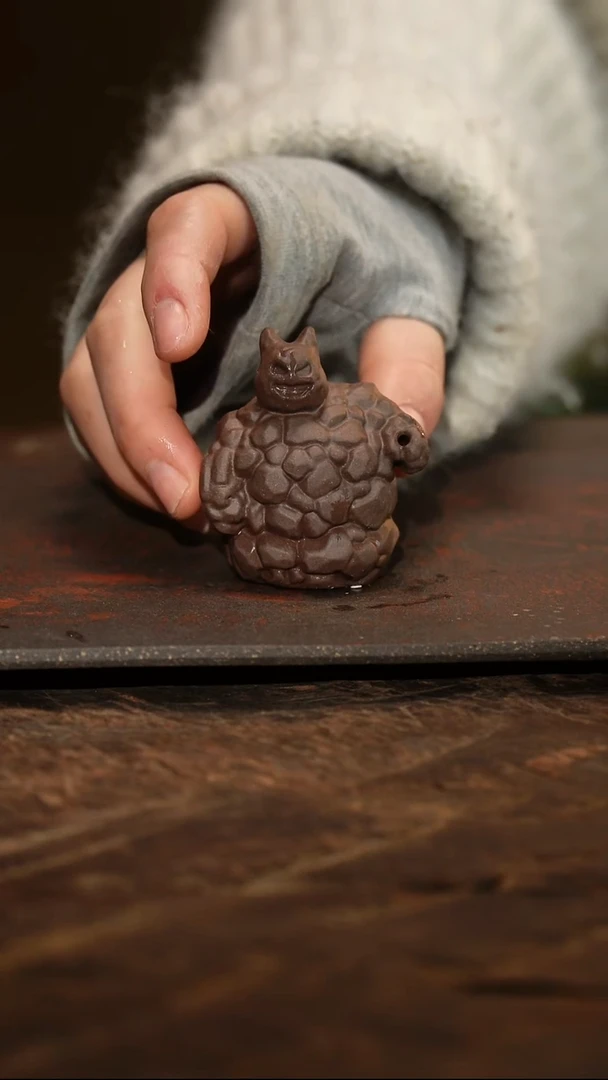 紫砂茶叶罐石矶娘娘