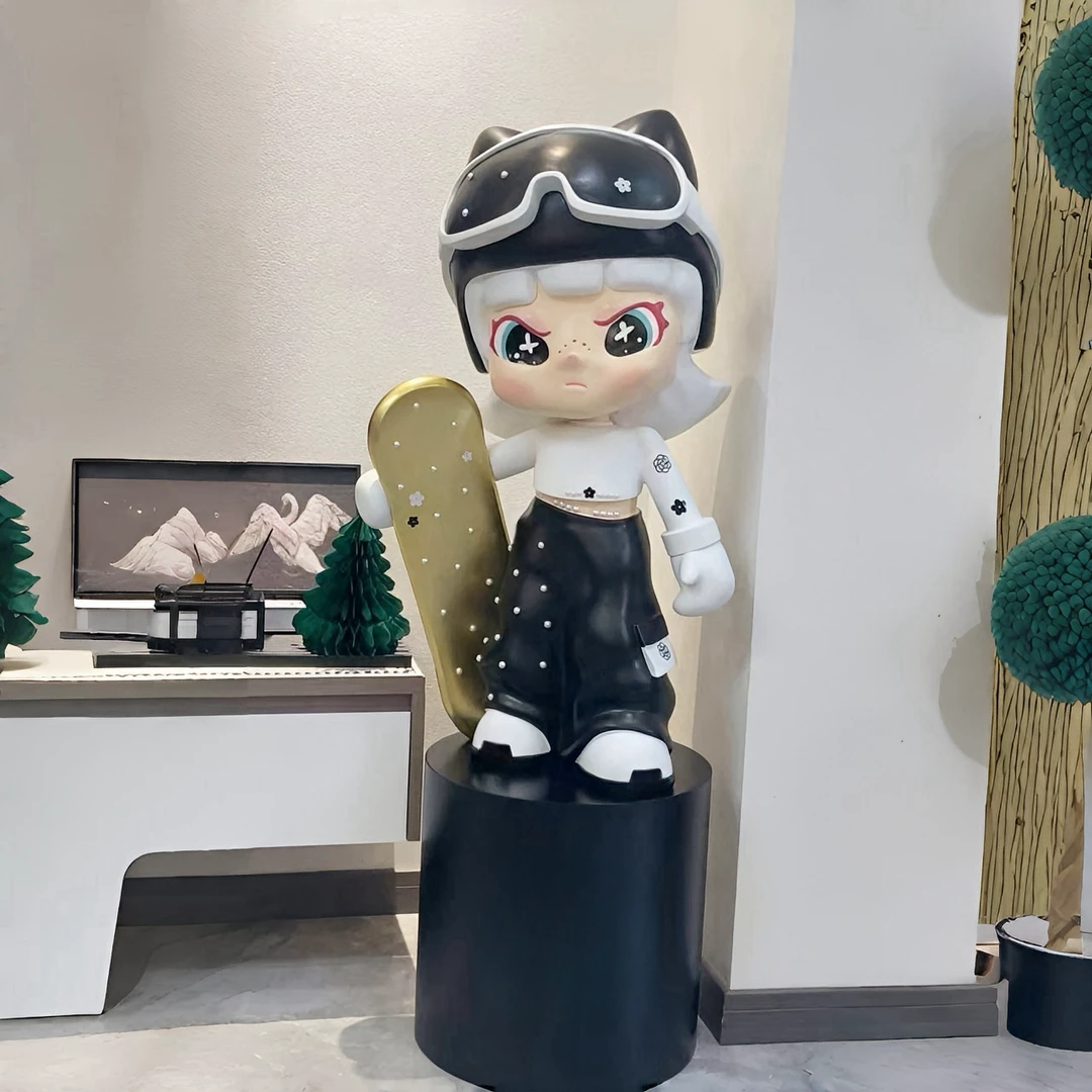 滑板女孩dora落地摆件高级感居家装饰客厅布置好物客厅精致高级