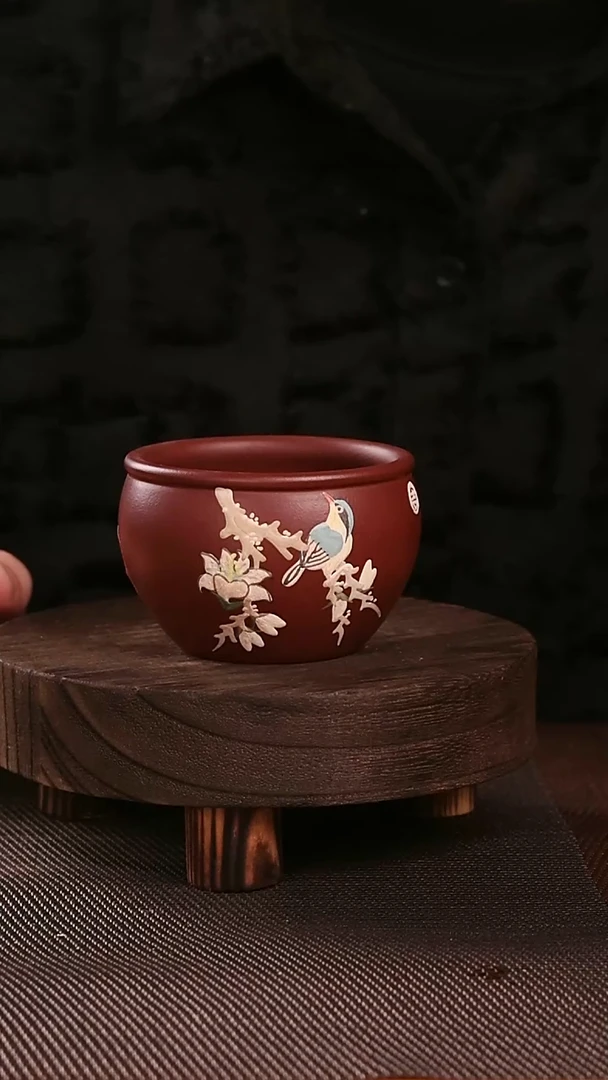 茶杯紫砂紫砂刻绘主人杯15