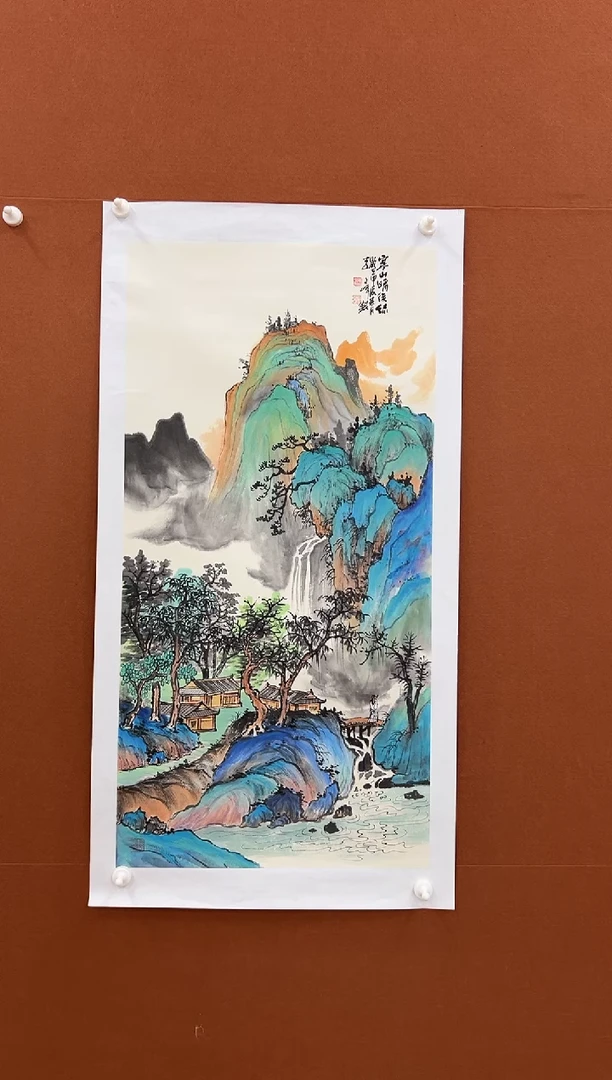 国画李文峰三尺整张重彩
