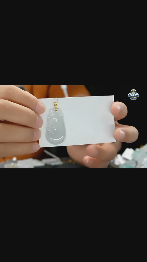吊坠(不含链)18K金镶嵌翡翠吊坠4216
