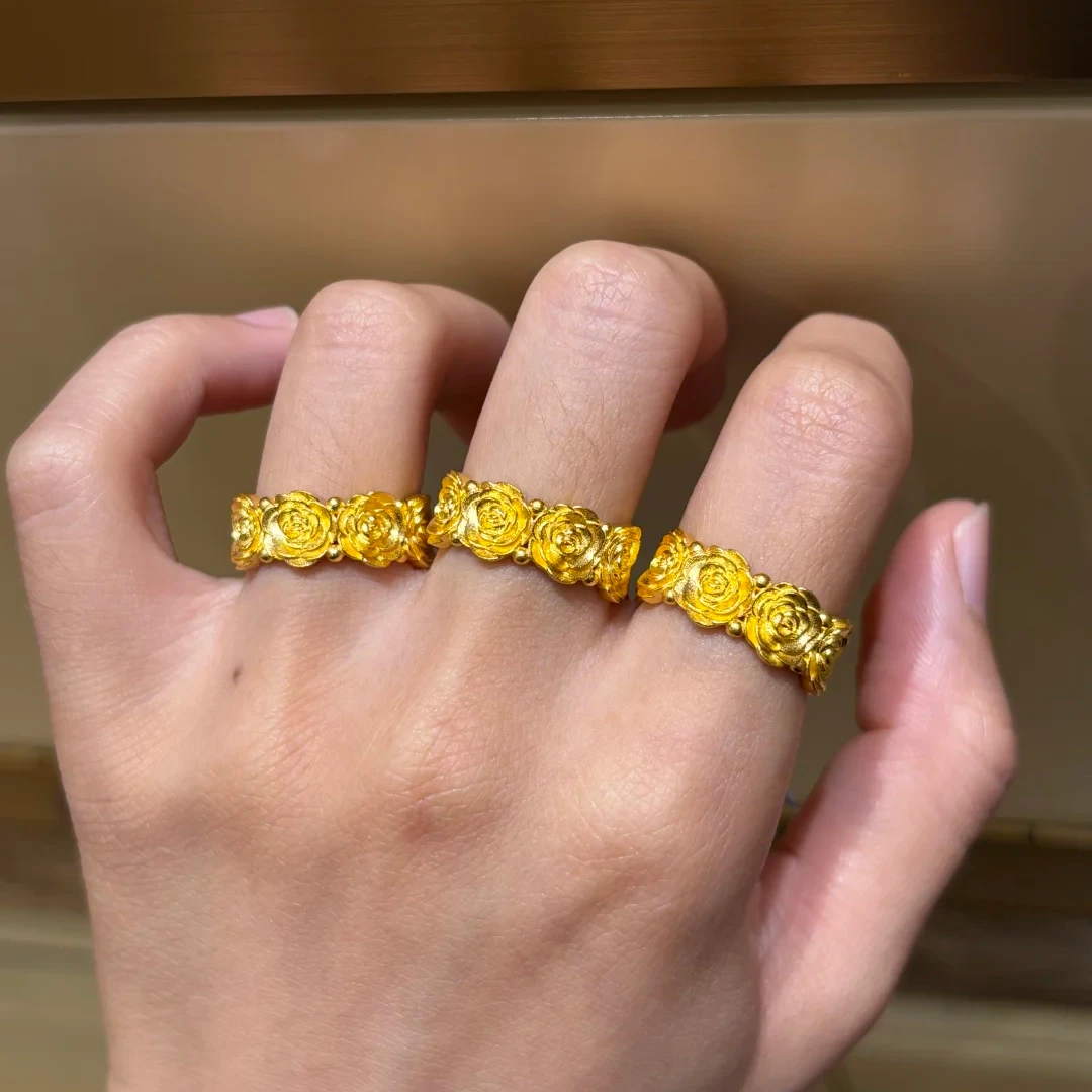 LBJHS0529004闭口十二花神山茶花戒指 打金模具    金银石膏模具